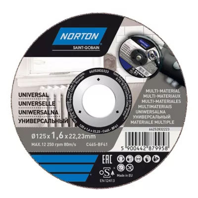 Disque de coupe multi Norton 125x1,6x22,2 mm