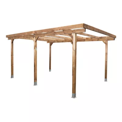 Carport en bois sans toit 3 x 5m Stelmet