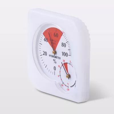 Thermomètre hygromètre analogique intérieur Terdens blanc