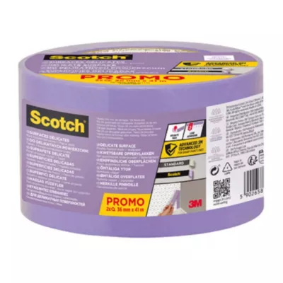 2 Rubans de Masquage surface Delicates ScotchBlue™ violet 36 mm x 41 m