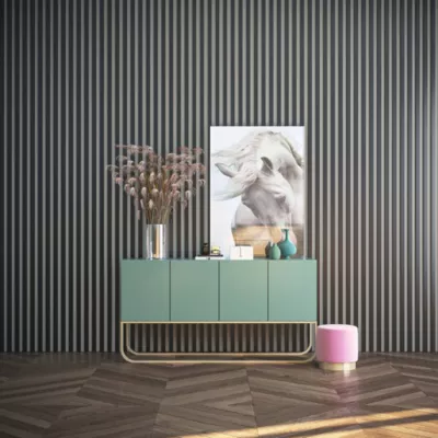 Tasseau décoratif placage noir 3 x 280 cm vendu par 4 pièces