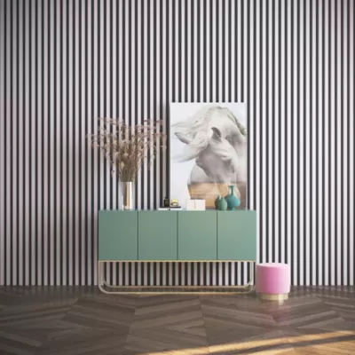 Tasseau décoratif placage blanc 3 x 280 cm vendu par 4 pièces