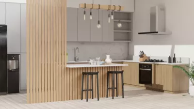 Tasseau décoratif imitation chêne Saragosse l.3 x L.280 cm vendu par 4 pièces