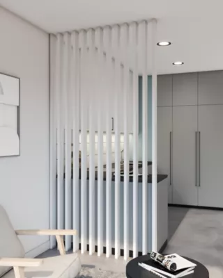 Tasseau Claustra MDF blanc à peindre l.8,8 x L.280 cm