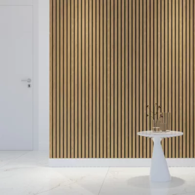 Panneau HDF noir avec lamelles 40 x 280 cm