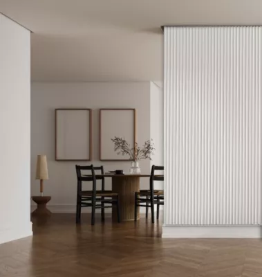 Panneau décoratif fraisé Serval blanc L.280x l.60cm Ep. 1,5cm