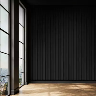 Panneau décoratif fraisé Serval noir L.280x l.60cm Ep. 1,5cm