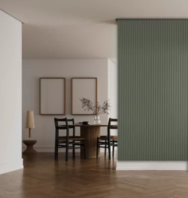 Panneau décoratif fraisé Serval vert olive L.280x l.60cm Ep. 1,5cm