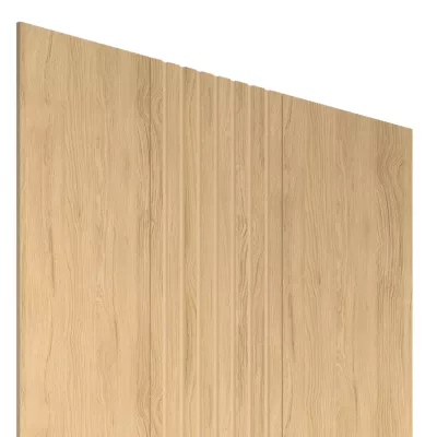 Panneau décoratif à lamelles pyhton en mdf revêtu papier imitation chêne 275X90 cm