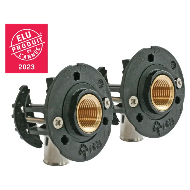 Image principale de Kit complet fixation Robinetterie Bain Douche- PER Ø16 - Raccord à sertir F15/21