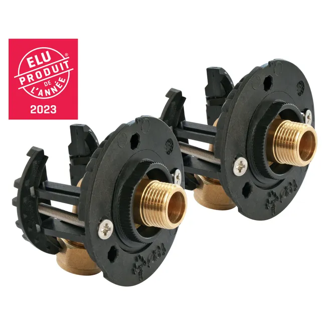 Image principale de Kit complet fixation Robinetterie Sous-Lavabo - PER Ø16 - Rac Compression M12/17