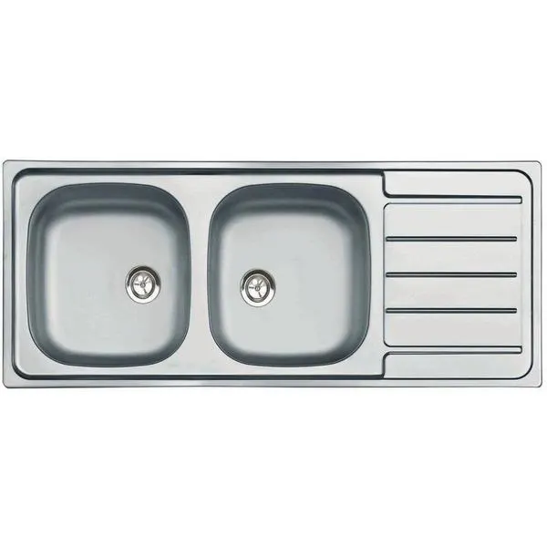 EVIER ECO INOX 2C.A ENC.116CM LISS EEBM116A03