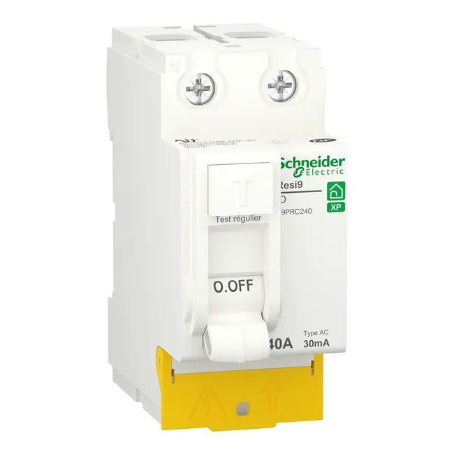 Image principale de Interrupteur différentiel 2 pôles 40A 30mA Type AC Resi9 XP, SCHNEIDER ELECTRIC