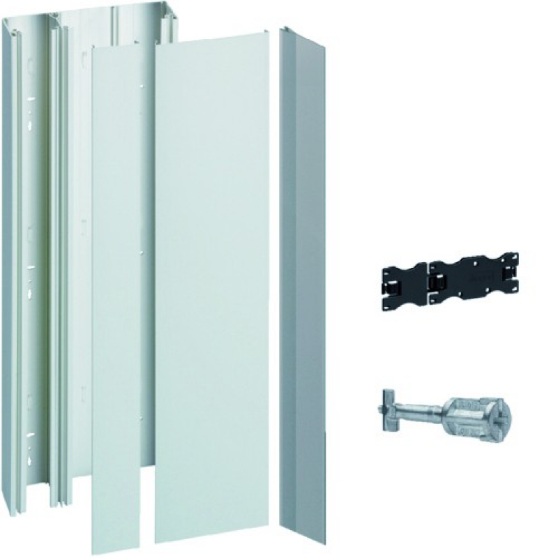 Goulotte en PVC pour l'installation des coffrets Gamma+ 13 et 18 la nouvelle gamme de goulotte gamma+ intègre les fixations quickfix socle et couvercle protégés par un film de protection pré-perçage du socle - 3 compartiment possibles fixation des colliers de serrage en fond de socle - IP40 - IK 10
