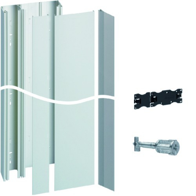 Goulotte en PVC pour l'installation des coffrets Gamma+ 13 et 18 la nouvelle gamme de goulotte gamma+ intègre les fixations quickfix socle et couvercle protégés par un film de protection pré-perçage du socle - 3 compartiment possibles fixation des colliers de serrage en fond de socle - IP40 - IK 10