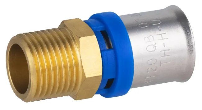 Raccord mâle M.15x21(1/2'') multicouche à sertir Diam.20 mm