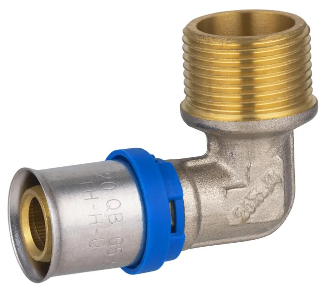 Raccord coude mâle M.20x27(3/4'') multicouche à sertir Diam.20 mm