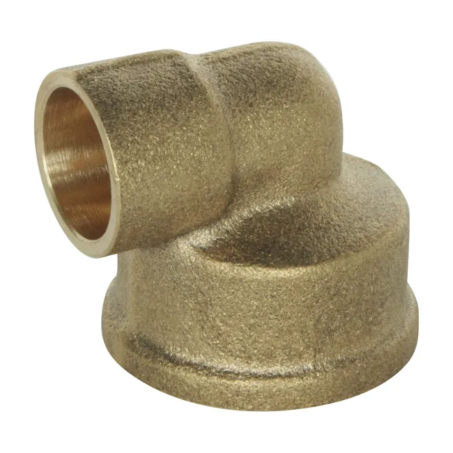 Image principale de Coude laiton à souder - Femelle 15/21 - Pour tube cuivre Ø12 - Sachet 2 pièces