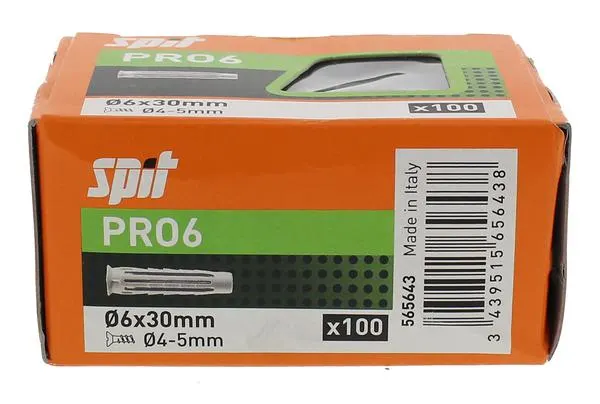 CHEVILLE PRO 6 6X30 SS VIS-BTE100-SPIT 565643