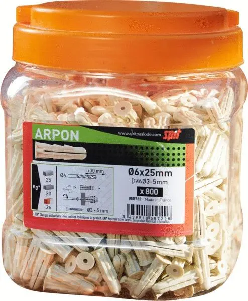 CHEVILLE ARPON 8X30 -BID350-SPIT 055724