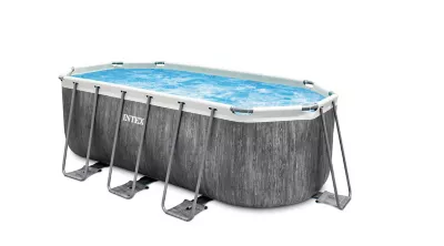 Piscine tubulaire ovale Intex Baltik 4.00 x 2.00 x H 1.22 m + épurateur