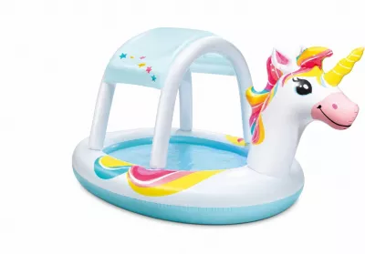 Aire de jeux piscine gonflable enfant Intex licorne avec fontaine 191 x 152 x 58 cm