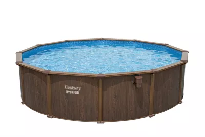 Piscine tubulaire bois rond Hydrium Bestway ⌀550 x H.130 cm