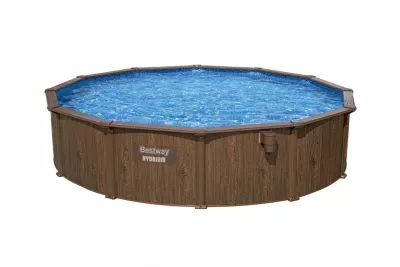 Piscine tubulaire bois rond Hydrium Bestway ⌀490 x H.130 cm
