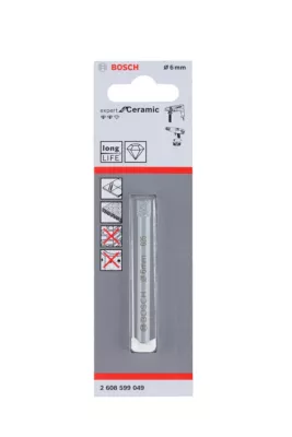 Image principale de Foret carrelage (x1) - dimensions Ø.6 x L.66 mm - emmanchement Universel - Bosch