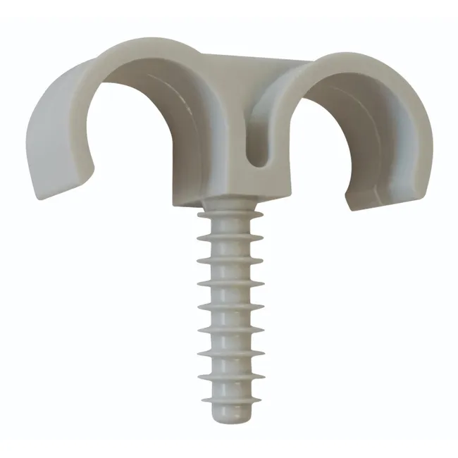 Image principale de Collier cheville double plastique pour gaines souples Ø 25mm - Sachet 15 pièces