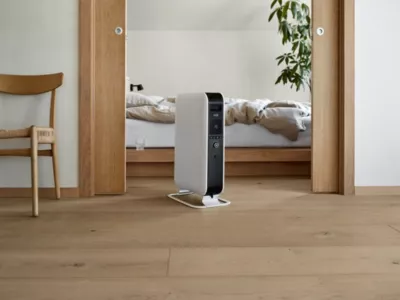 Radiateur à bain d'huile connecté 2000 W, pour 28 m², blanc et noir, l.42 x P.26 x H.66 cm, Mill Gentle Air Wifi 2000W OIL2000WIFI3
