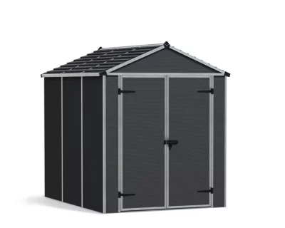 Abri de jardin Rubicon polycarbonate gris foncé surface totale 4,2m²