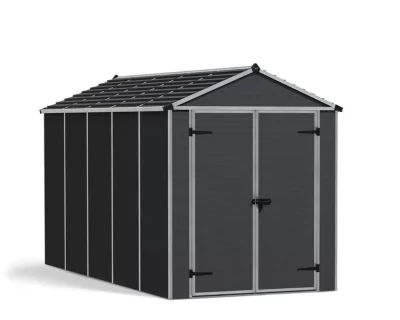 Abri de jardin Rubicon polycarbonate gris foncé surface totale 7m²