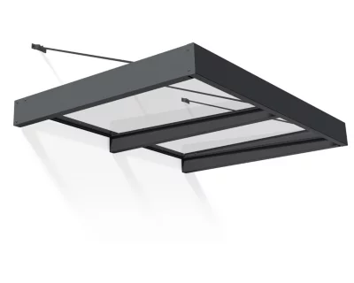 Auvent plat Sophia XL gris l.192 x P.140 x H.67 cm Canopia by Palram