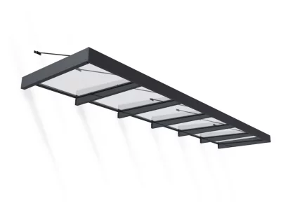 Auvent plat Sophia XL gris l.565 x P.140 x H.67 cm Canopia by Palram