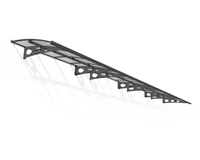 Auvent Herald 890 x 140 cm Grise en Polycarbonate et acier