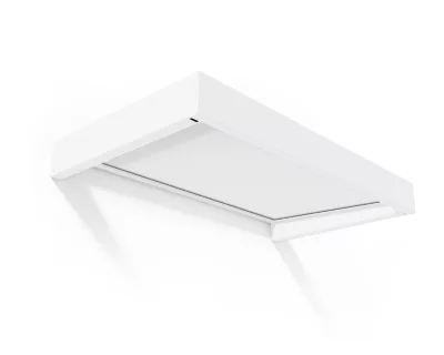 Auvent Sophia 95 x 160 cm Blanche - Translucide en Acrylique et aluminium