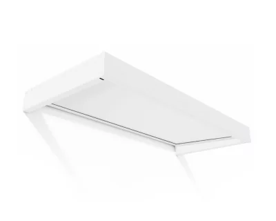 Auvent Sophia 95 x 215 cm Blanche - Translucide en Acrylique et aluminium