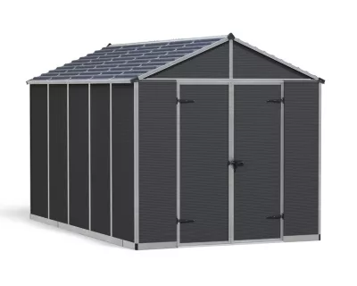 Abri de jardin Rubicon polycarbonate gris foncé surface totale 8,5m²