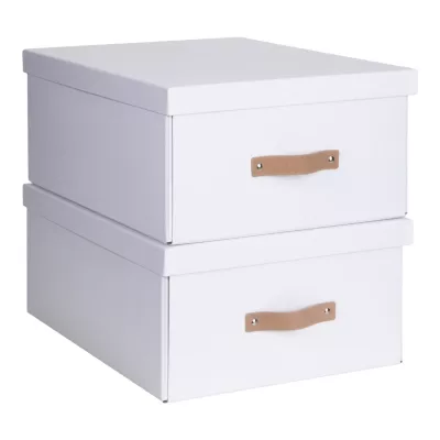 Boîte de rangement t3 Kathrin H. 18,5 cm blanc vendue par 2