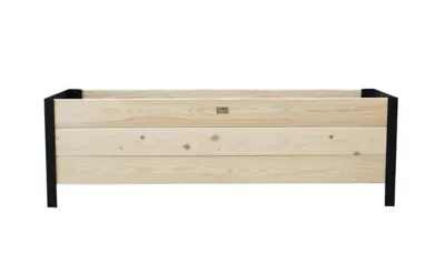 Carré potager bois et zinc noir 78 x 52 x h.48 cm