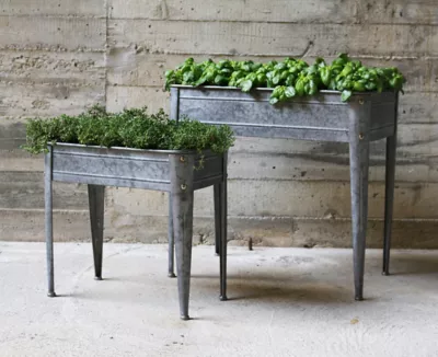 Jardinière zinc gris H53