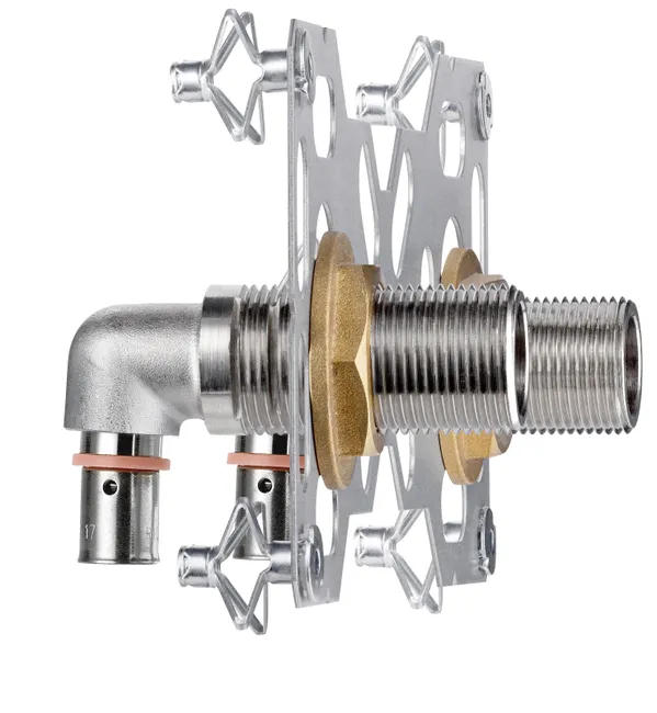 Kit de fixation robinetterie double pour installation en PER à sertir Diam.12 mm Easy Fix