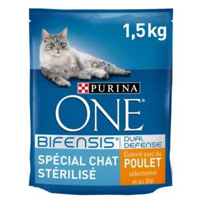 Croquettes pour chat stérilisé One Spécial chat Stérilisé poulet et blé 1,5kg