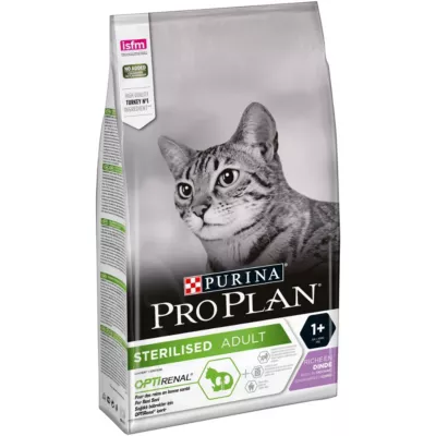 Croquettes pour chat stérilisé Pro Plan Sterilised Adult Optirenal riche en dinde 1,5kg