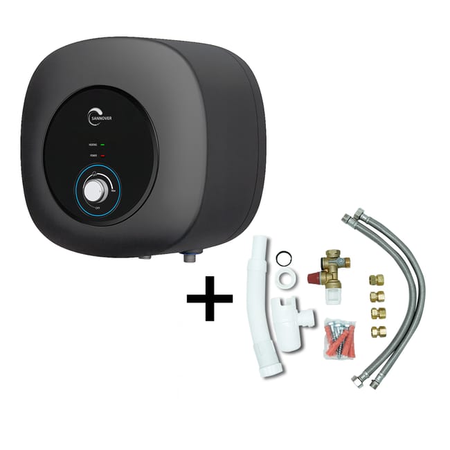 Chauffe Eau Electrique ADROS 10L Sur Evier Sannover + Kit d'Installation Complet NF