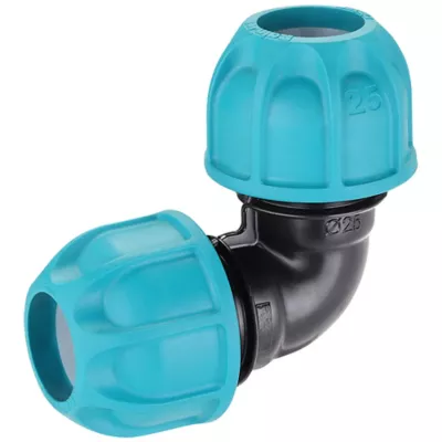 Raccord à angle droit pour 2 tuyaux Claber Ø 3/4"