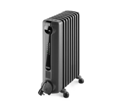 Radiateur à bain d'huile 2000 W, pour 20 m², noir, l.47,2 x P.16 x H.65 cm, Delonghi Radia S TRRS0920 BLK
