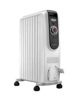 Radiateur à bain d'huile 2000 W Delonghi Dragon 5 - blanc - l.44 x P.26 x H.65 cm