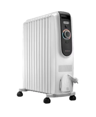 Radiateur à bain d'huile 2500W blanc, l.52 x P.26 x H.65 cm, Delonghi Dragon 5